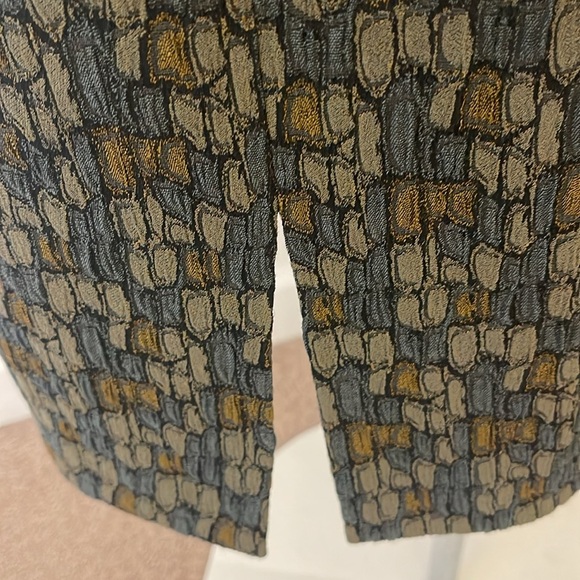 Lafayette 148 Sleeveless Green Print Poly Stretch Dress 14 - Picture 5 of 8